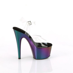 Pleaser ADORE-708MCH Transparent Purple Green Chrome