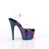 Pleaser ADORE-708MCH Transparent Purple Green Chrome