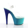 Pleaser ADORE-708OMBRE Transparent Baby Blue Blue Ombre
