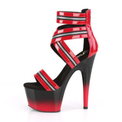 Pleaser ADORE-766 Red Patent Black-Red Sale Women