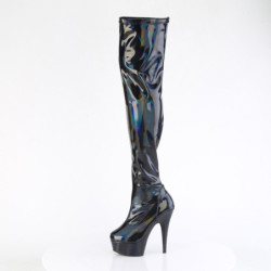 Pleaser DELIGHT-3000HWR Black Hologram Patent Sale Women