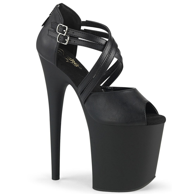 Pleaser FLAMINGO-865 Black Vegan Leather Sale Women Pleaser FLAMINGO-865 Black Vegan Leather Sale Women