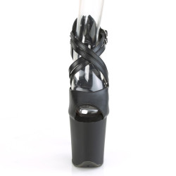 Pleaser FLAMINGO-865 Black Vegan Leather Sale Women