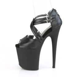 Pleaser FLAMINGO-865 Black Vegan Leather Sale Women