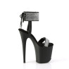 Pleaser FLAMINGO-870 Black Vegan Leather Strass Sale