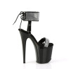 Pleaser FLAMINGO-870 Black Patent Strass Sale Women