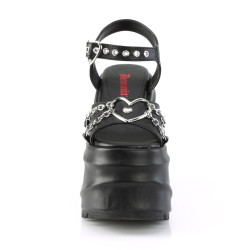 Demonia WAVE-09 Black Vegan Leather Sale Women