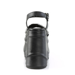 Demonia WAVE-09 Black Vegan Leather Sale Women