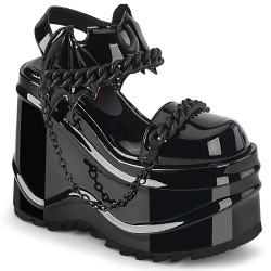Demonia WAVE-20 Black Patent Sale Women