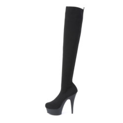 Pleaser DELIGHT-3002-1 Black Knit Fabric Sale Women