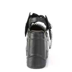 Demonia WAVE-20 Black Vegan Leather Sale Women
