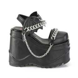 Demonia WAVE-20 Black Vegan Leather Sale Women