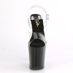 Pleaser XTREME-808CHS Transparent Black Silver Hologram