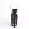 Pleaser XTREME-808CHS Transparent Black Silver Hologram