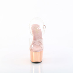 Pleaser ADORE-708 Rose Gold Platform High Heels Sandals