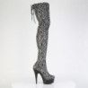 Pleaser DELIGHT-3008SP-BT Grey Black Snake Print Sale