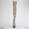 Pleaser DELIGHT-3008SP-BT Tan Brown Snake Print Black
