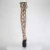 Pleaser DELIGHT-3008SP-BT Tan Brown Snake Print Black