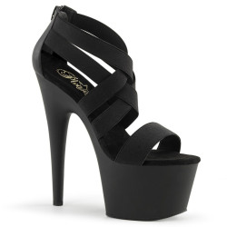 Pleaser ADORE-769 Black Criss Cross High Heeled Sandals