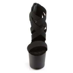 Pleaser ADORE-769 Black Criss Cross High Heeled Sandals