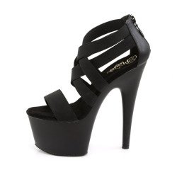 Pleaser ADORE-769 Black Criss Cross High Heeled Sandals
