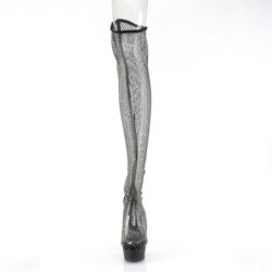 Pleaser DELIGHT-3009 Mesh Stretch Over The Knee Boots