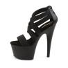 Pleaser ADORE-769 Black Criss Cross High Heeled Sandals