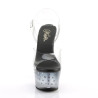 Pleaser ASPIRE-608STD Black Strass Platform High Heels
