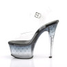 Pleaser ASPIRE-608STD Black Strass Platform High Heels