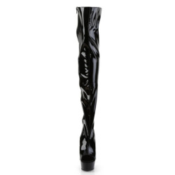 Pleaser DELIGHT-3017 Patent Laced Thigh High Boots