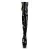Pleaser DELIGHT-3017 Patent Laced Thigh High Boots
