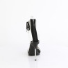Fabulicious CHIC-47 Black Ankle Cuff Steel Heel Sandal