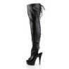 Pleaser DELIGHT-3017 Vegan Laced Thigh High Boots