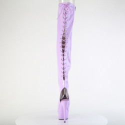 Pleaser DELIGHT-3017 Lavender Laced Thigh High Boots