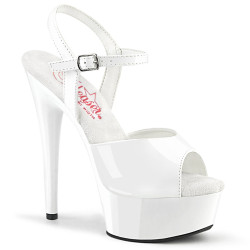 Pleaser EXCITE-609 White Patent Sale Women