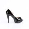 Pleaser Pink Label CHLOE-01 Black Patent Heels Men