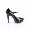 Pleaser Pink Label CHLOE-02 Black Patent Heels Men