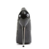 Devious DAGGER-01 Black Metal Heeled Stiletto Pumps