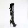 Pleaser DELIGHT-3018 Platform Overknee Buckle Boots