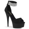 Pleaser DELIGHT-625 Suede D'Orsay High Heeled Sandals