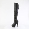 Pleaser DELIGHT-3018 Black Vegan Leather Sale Women