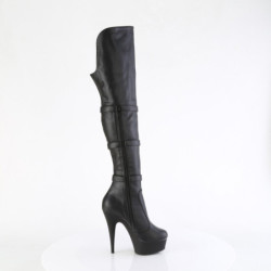 Pleaser DELIGHT-3018 Black Vegan Leather Sale Women