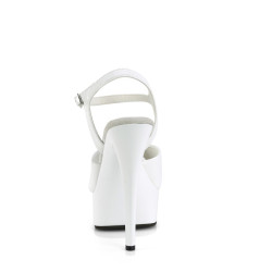 Pleaser EXCITE-609 White Patent Sale Women