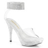 Fabulicious ELEGANT-442 Clear Heeled Ankle Cuff Sandals
