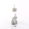 Fabulicious ELEGANT-442 Clear Heeled Ankle Cuff Sandals
