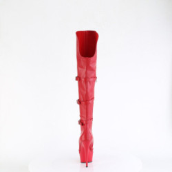 Pleaser DELIGHT-3018 Red Vegan Leather Sale Women