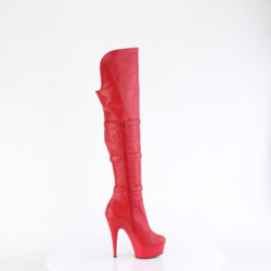 Pleaser DELIGHT-3018 Red Vegan Leather Sale Women