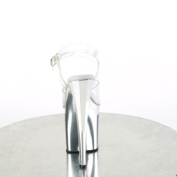 Pleaser ENCHANT-708 Silver Chrome High Heeled Pole Shoes