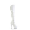 Pleaser DELIGHT-3018 White Patent Sale Women