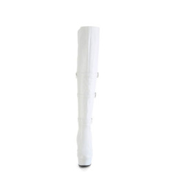 Pleaser DELIGHT-3018 White Vegan Leather Sale Women
